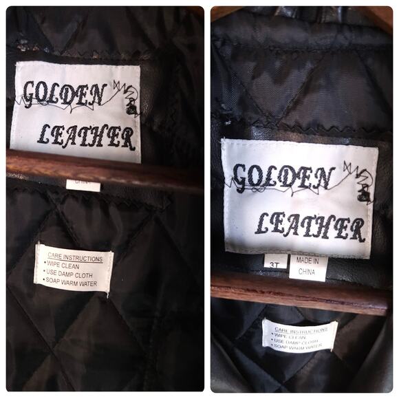 Harley-Davidson Toddler 3T Style Faux Leather Biker Black Jacket - Picture 4 of 11